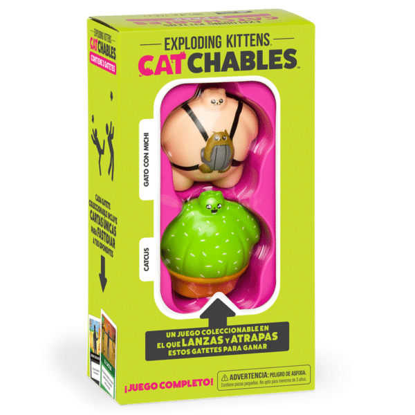 Exploding Kittens Catchables 2-Pack: Gato con michi y Catcus
