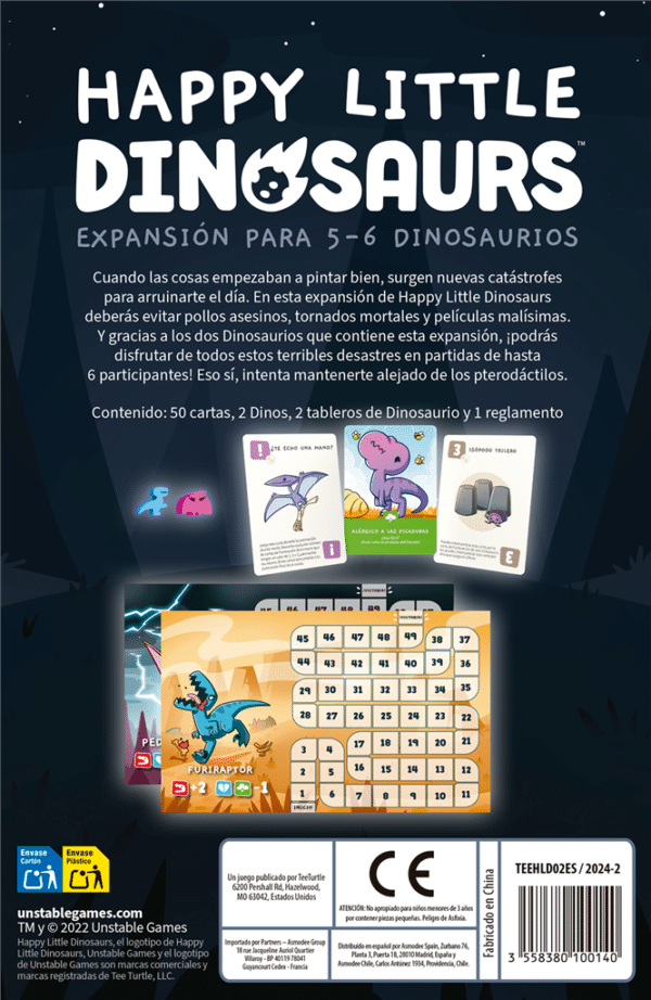 Happy Little Dinosaurs: Expansión para 5-6 Dinosaurios - Imagen 3